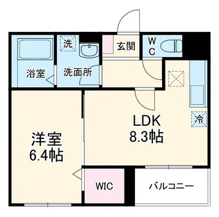 ユニクビルゴ【1階】の間取り