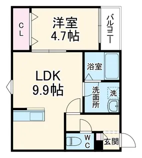 LECOCON一宮【1階】の間取り
