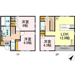 DCR若松町【1階】の間取り