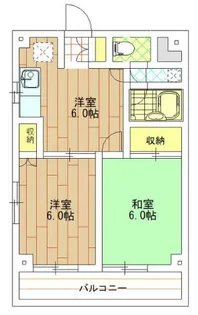 高倉ハイツ【4階】の間取り