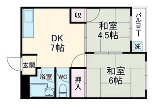 千里七尾マンション【3階】の間取り