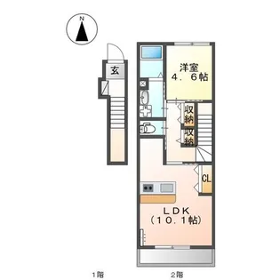 ディアコートⅠ【2階】の間取り