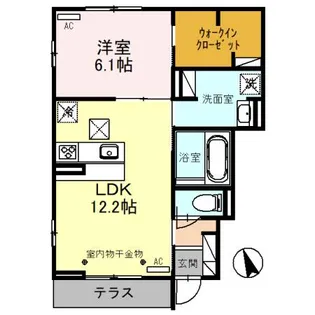 シーダールシア【1階】の間取り