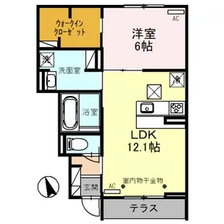 シーダールシア【1階】の間取り