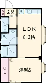ヴァーチェ自由が丘【1階】の間取り