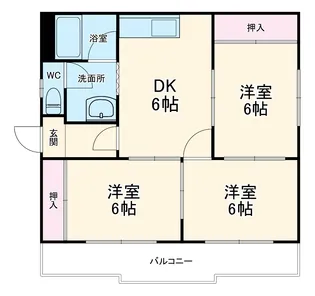 明光ハイツ【1階】の間取り
