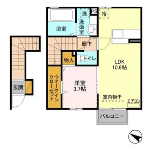 ヴァルール吾妻【2階】の間取り