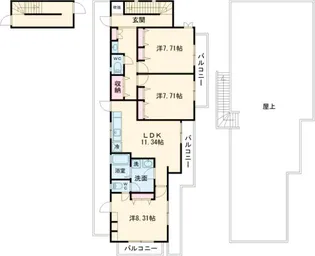 アクアハイム【2階】の間取り