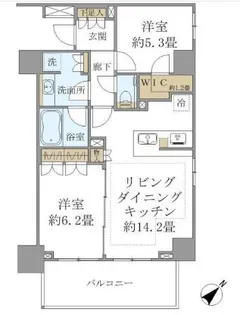 ザ・パークハウスアーバンス東五反田【3階】の間取り