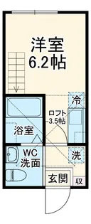ハーミットクラブハウス梶ヶ谷B棟【1階】の間取り