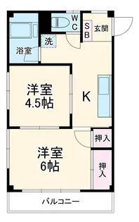 コーポ安室【201号室】の間取り