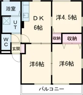 ハイツこぐれIII棟【202号室】の間取り