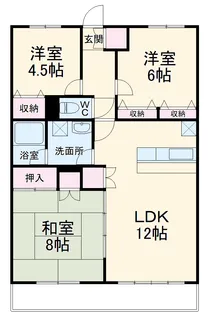 グローバル小山【6階】の間取り
