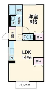 アムールヒルズ AB【B203号室】の間取り