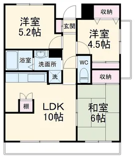 〜B.Persimmon〜【1001号室】の間取り