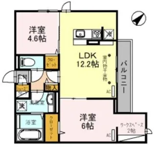 ムーンダスト美園【3階】の間取り