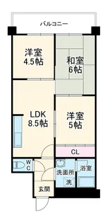 パークサイド柴原【4階】の間取り