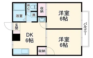 コーポ日比野D【2階】の間取り