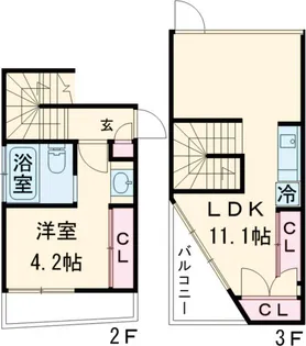 デュフレ自由が丘【004号室】の間取り