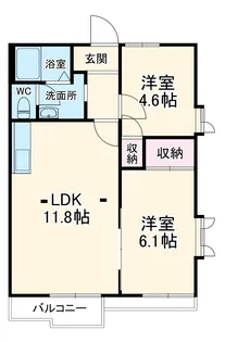 グランドールさがみ【2階】の間取り