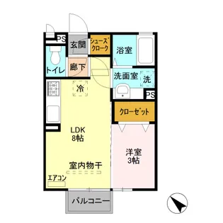 プレシャス前橋 C【2階】の間取り