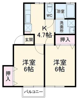 ハイツ里吉第一【206号室】の間取り