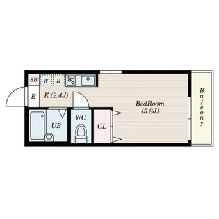 ラ・セルジュ白糸台【4階】の間取り