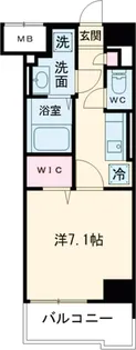 ドゥ バーグ渡辺通【8階】の間取り
