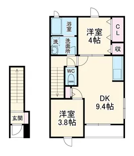 グレイスK【203号室】の間取り