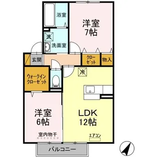 メゾンリッシュ B【2階】の間取り