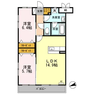 La Costa Hamby【1階】の間取り