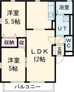 ヴィラ・デ・セントレージC【2階】の間取り