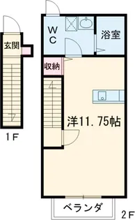 レガーロF棟【02040号室】の間取り