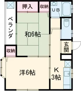 グリーンテラスイースト【1階】の間取り