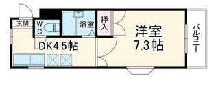 フローラル二瀬【206号室】の間取り
