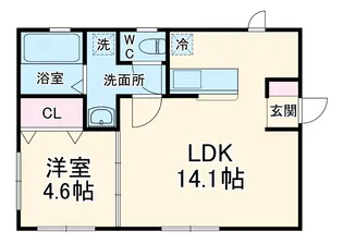 ミューズ白ゆり【2階】の間取り