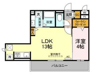 D−スクエア牛田【3階】の間取り