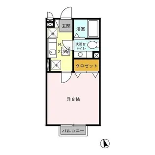 ST北野【01030号室】の間取り