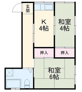 第6小柳コーポ【204号室】の間取り