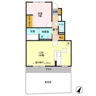 グランシャリオ【1階】の間取り