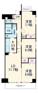 OKI—Ⅴ【6階】の間取り