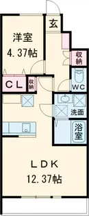 クローバーコート【1階】の間取り