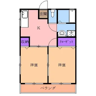 コーポ千代【101号室】の間取り