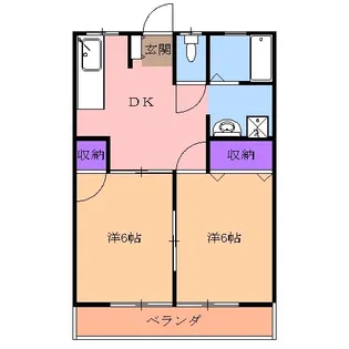 コーポ千代【102号室】の間取り