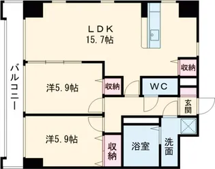 ソレイユ御蔵町【8階】の間取り
