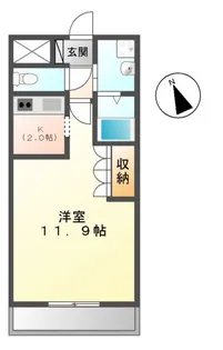 シェルル-Y’s【2階】の間取り