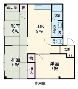 リバーシティ杉森D【1階】の間取り