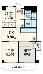 トーカド宮崎台【E041号室】の間取り