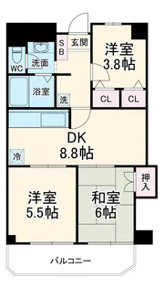 トーカド宮崎台【E045号室】の間取り