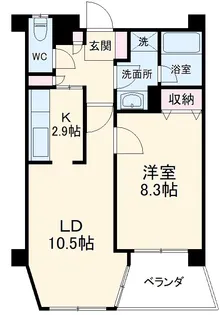 メイクスA棟【2階】の間取り